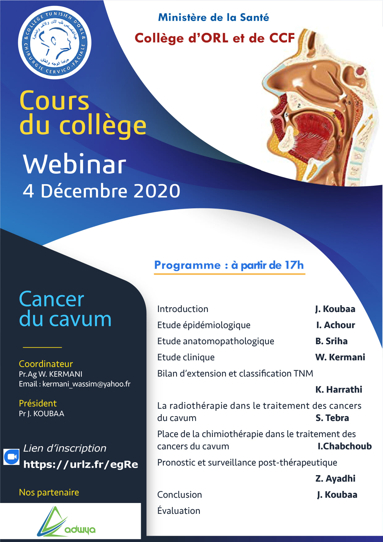 Cours Coll Ge Cancer Du Cavum Soci T Tunisienne D Orl Et De